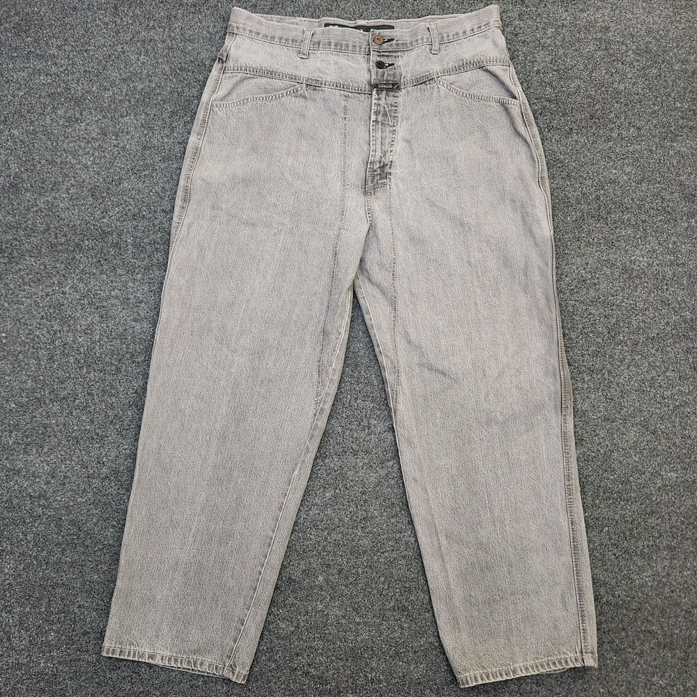 Vintage 90s Marithe Francois Girbaud Brand X Mens 38S Jeans Carpenter Gray Baggy